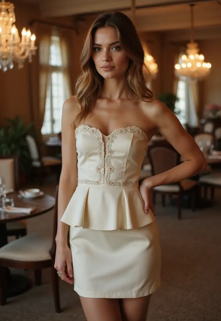 30 Cute Mini Dresses Perfect for Any Season - 28. Timeless Peplum Mini Dresses