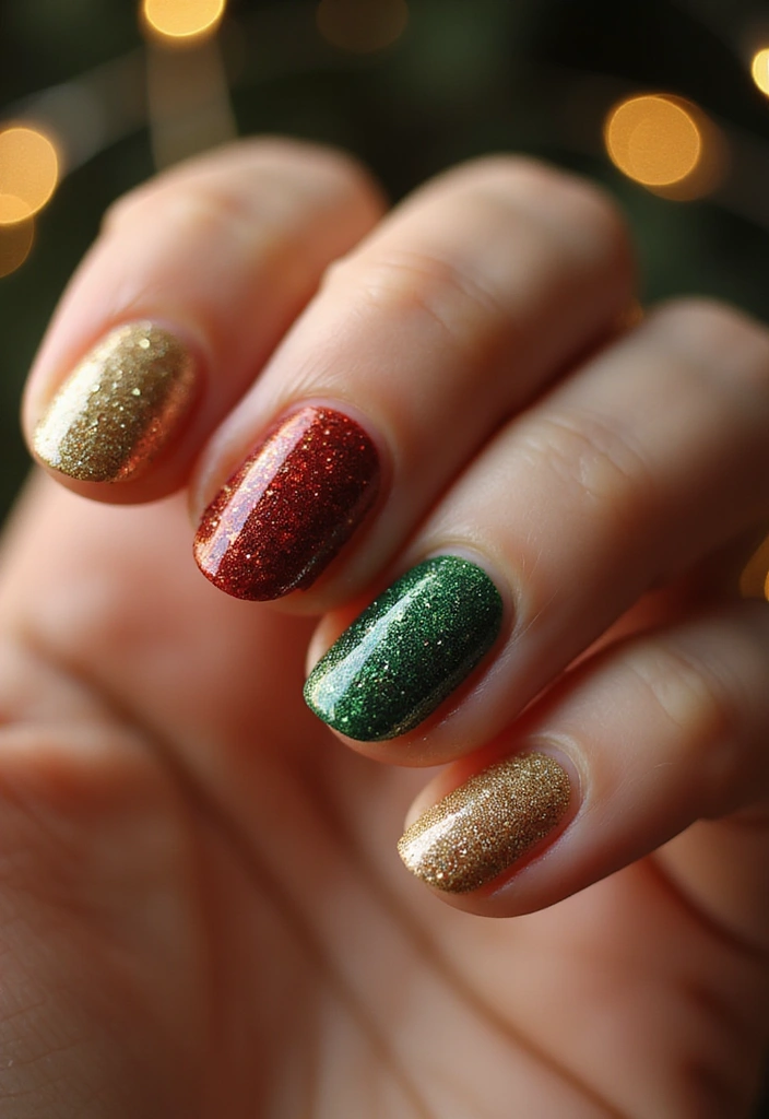 30 Fresh Nail Designs to Kick Off January in Style - 10. Retro Glitter