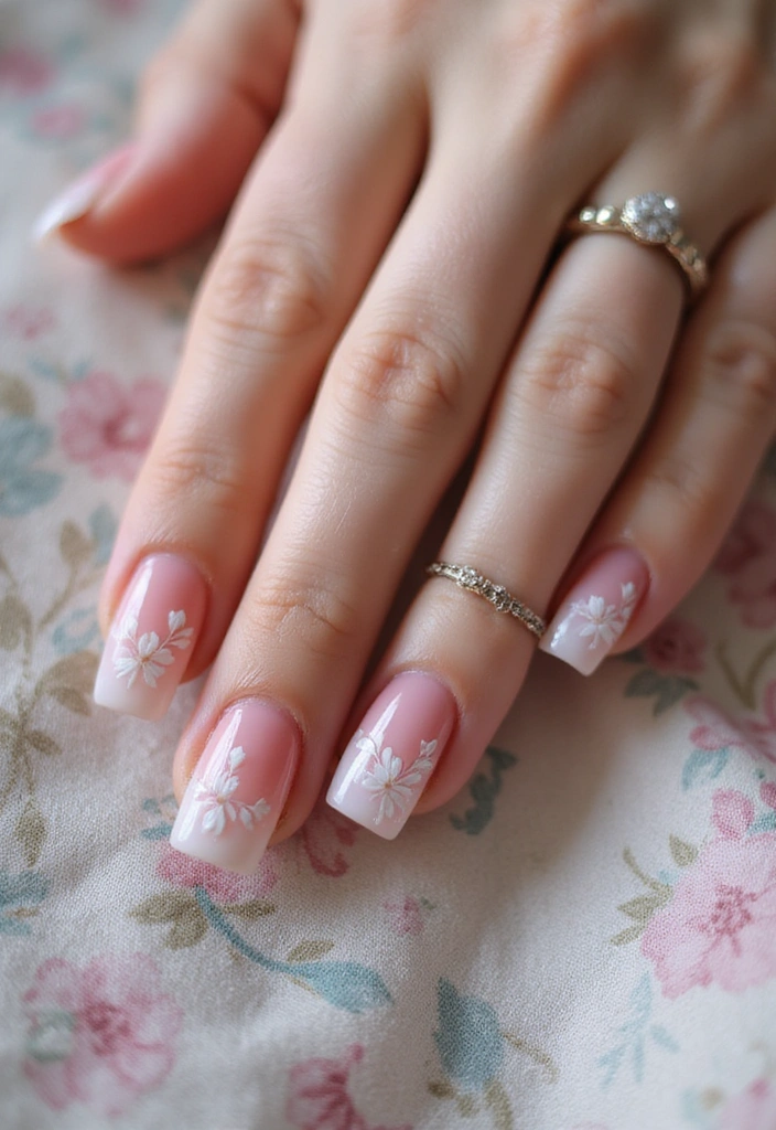 30 Fresh Nail Designs to Kick Off January in Style - 11. Ombre Floral