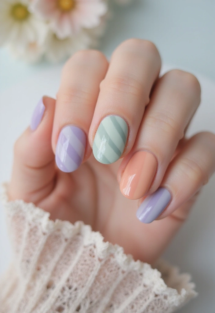 30 Fresh Nail Designs to Kick Off January in Style - 14. Pastel Stripes