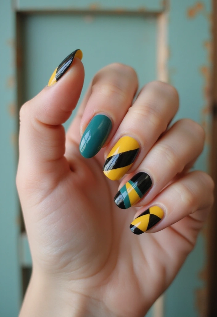 30 Fresh Nail Designs to Kick Off January in Style - 18. Bold Geometric Shapes