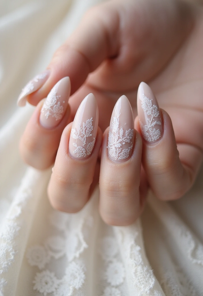 30 Fresh Nail Designs to Kick Off January in Style - 19. Retro Lace Details