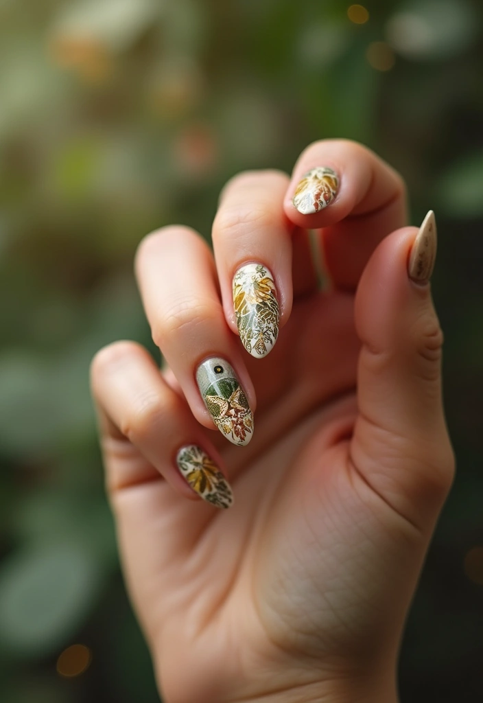 30 Fresh Nail Designs to Kick Off January in Style - 20. Vintage Boho Patterns