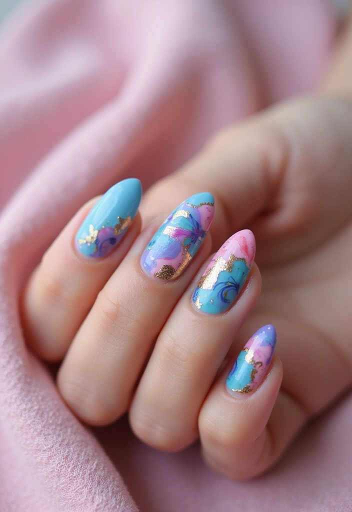 30 Gorgeous Almond Nail Designs That Look Chic on Everyone - 13. Artistic Swirls