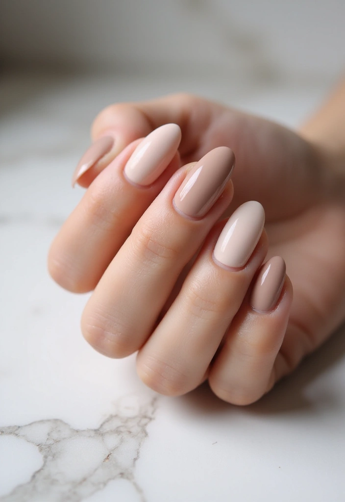 30 Gorgeous Almond Nail Designs That Look Chic on Everyone - 2. Minimalist Chic in Nude Shades