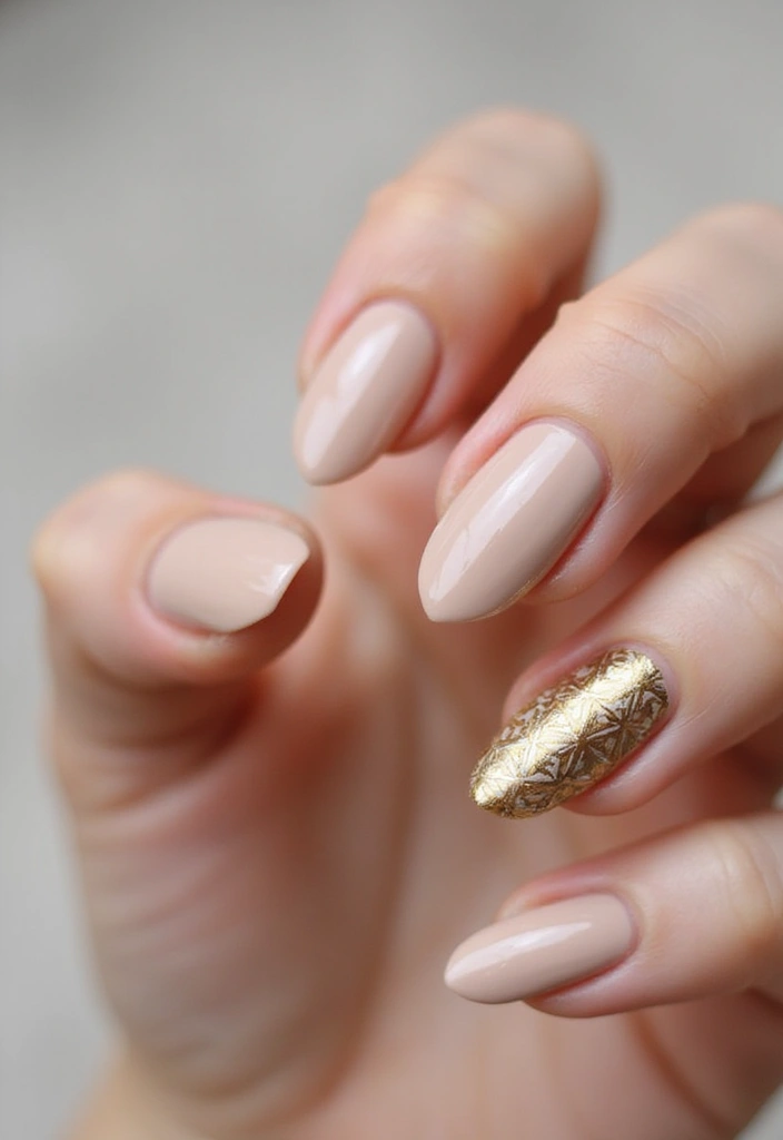 30 Gorgeous Almond Nail Designs That Look Chic on Everyone - 27. Statement Accent Nail
