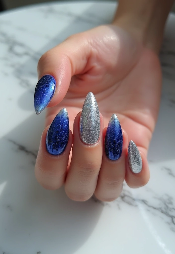 30 Gorgeous Almond Nail Designs That Look Chic on Everyone - 29. Glitter Gradient
