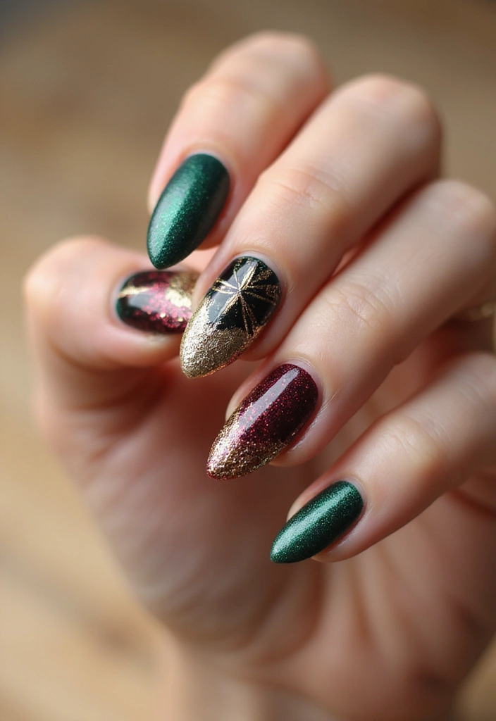 30 Gorgeous Almond Nail Designs That Look Chic on Everyone - 8. Textured Patterns using Natural Elements