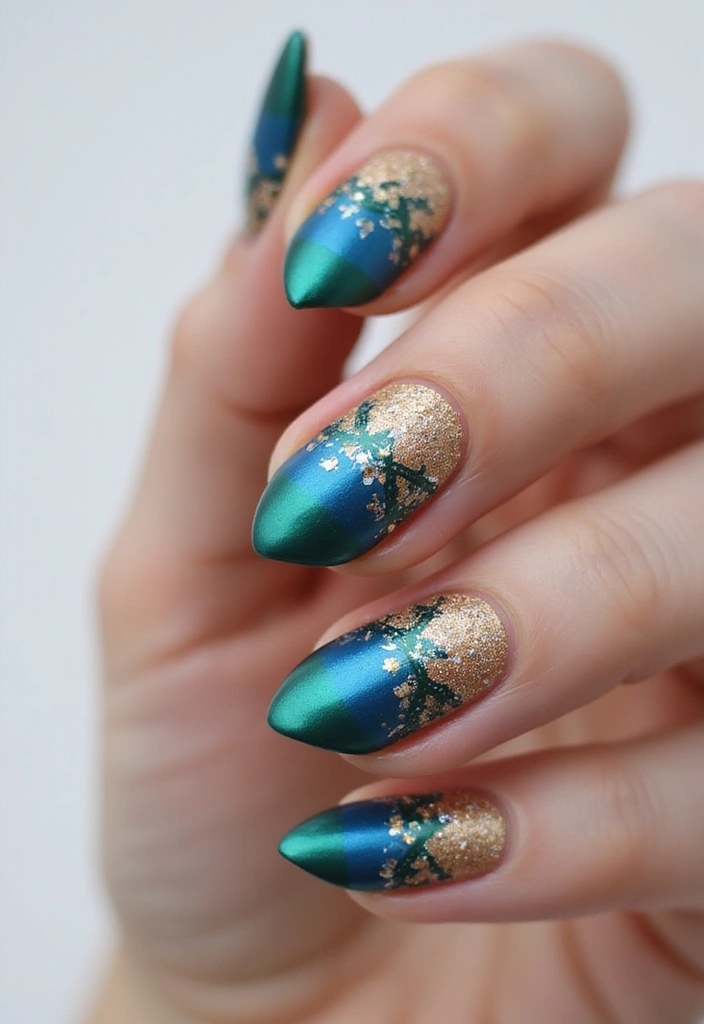 30 Nail Art Ideas That Will Inspire Your Next Manicure (Prepare to Be Amazed by #15!) - 11. Metallic Magic
