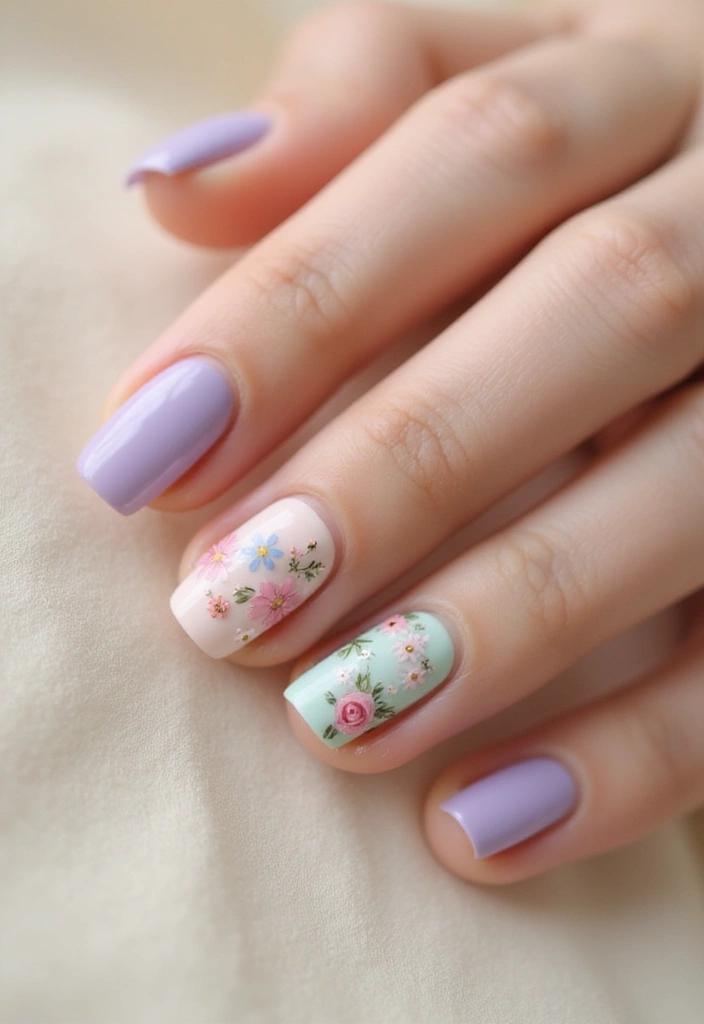 30 Nail Art Ideas That Will Inspire Your Next Manicure (Prepare to Be Amazed by #15!) - 2. Floral Elegance
