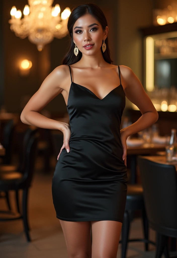 30 Satin Dress Outfit Ideas You’ll Fall in Love With - 10. The Classic Little Black Dress