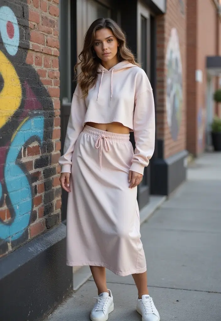30 Satin Dress Outfit Ideas You’ll Fall in Love With - 23. Everyday Hoodie Layer