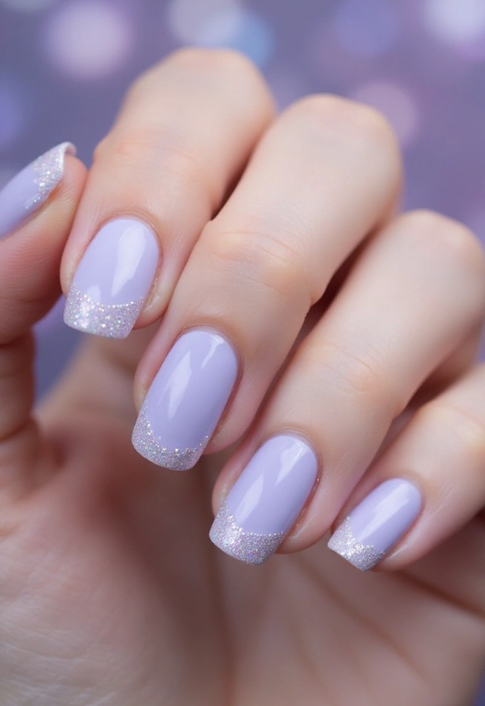 30 Sparkly Holiday Nail Designs Perfect for December Parties - 28. Frosted Glitter Tips