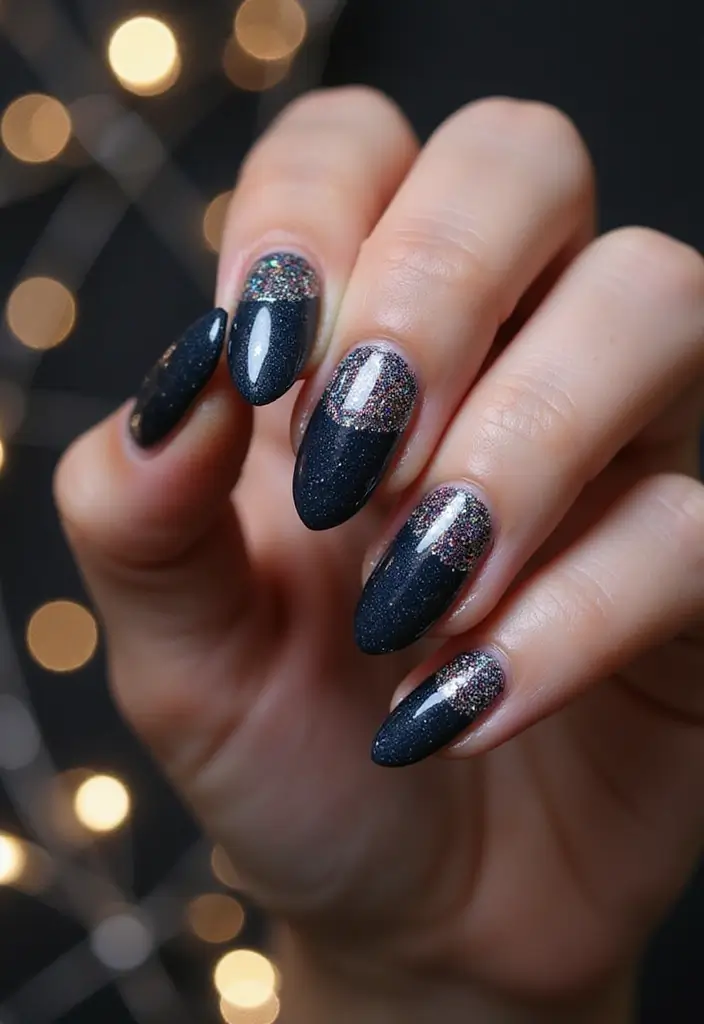 30 Sparkly Holiday Nail Designs Perfect for December Parties - 30. New Year's Eve Sparkle