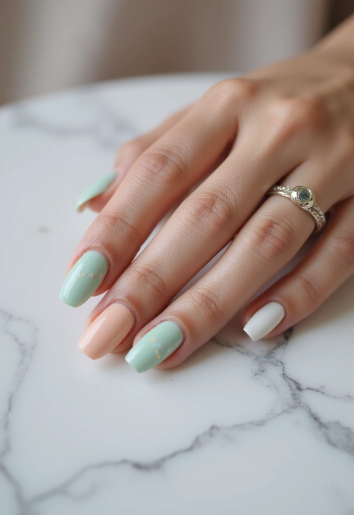 31 Elegant Nude Nail Designs Perfect for Work and Weddings - 13. Minimalist Dots