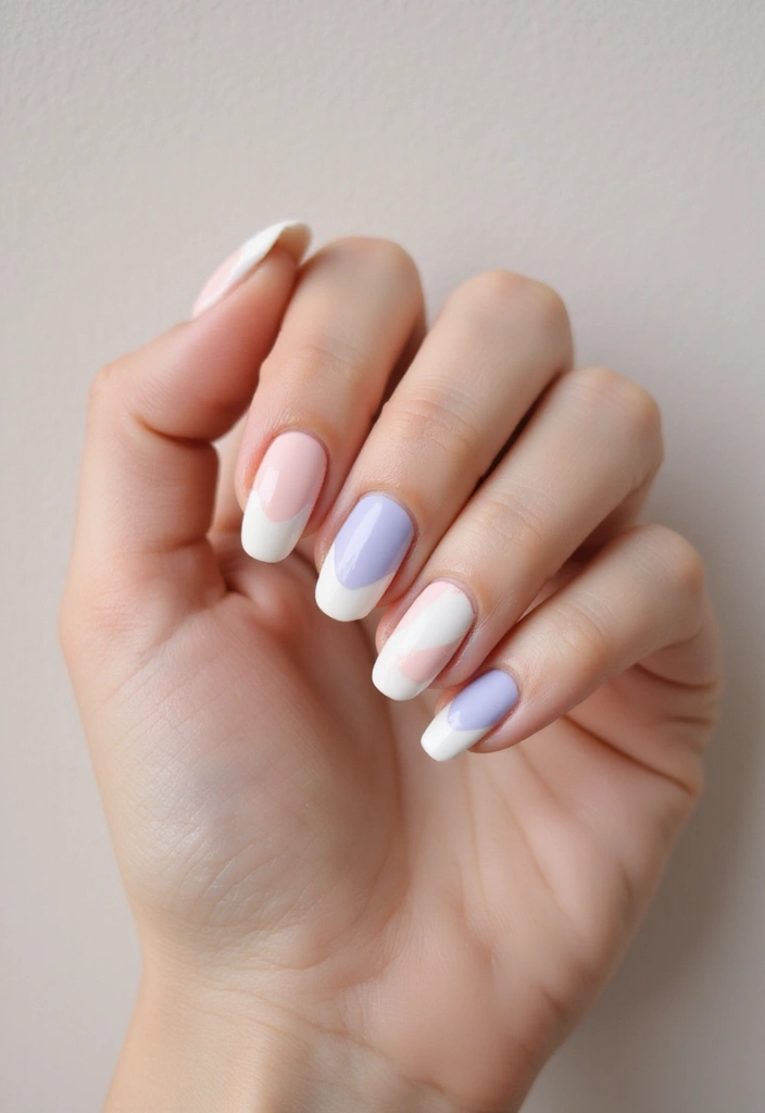 31 Elegant Nude Nail Designs Perfect for Work and Weddings - 21. Color Block