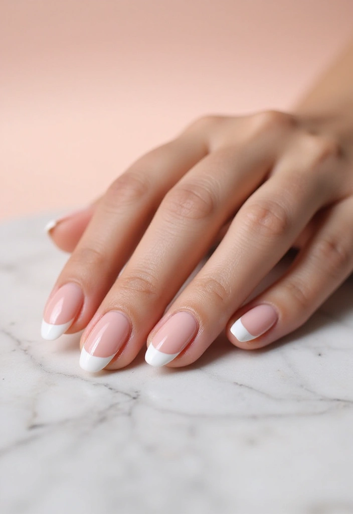 31 Elegant Nude Nail Designs Perfect for Work and Weddings - 27. Thin Dual Lines