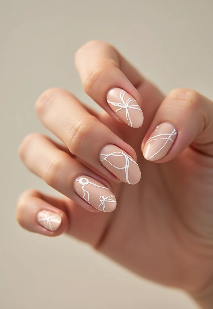 31 Elegant Nude Nail Designs Perfect for Work and Weddings - 8. Negative Space