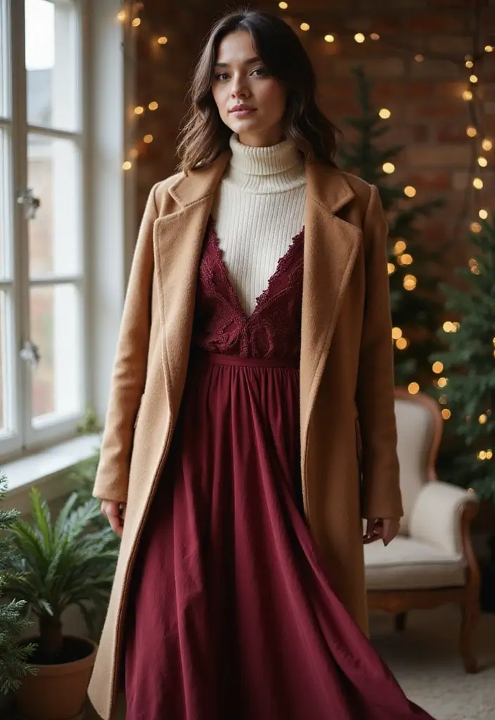 31 Holiday Party Dresses That Turn Heads Instantly - 18. Layering with Style