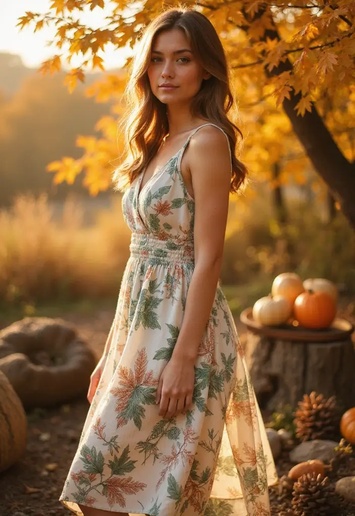 31 Holiday Party Dresses That Turn Heads Instantly - 21. Nature-Inspired Prints
