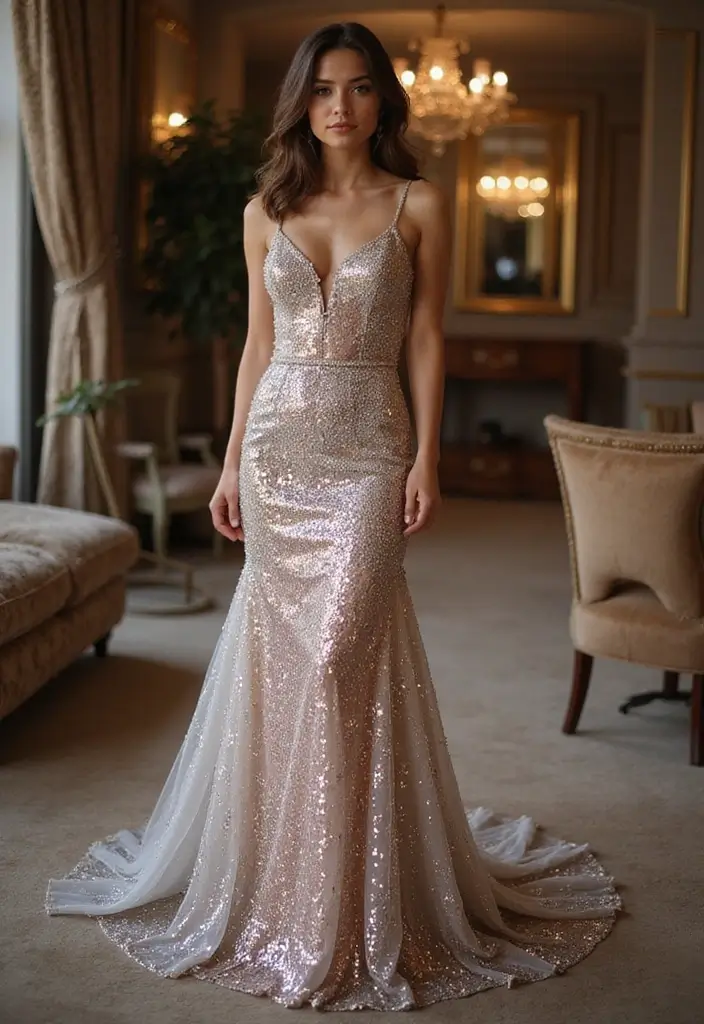 31 Holiday Party Dresses That Turn Heads Instantly - 3. Sequined Showstopper