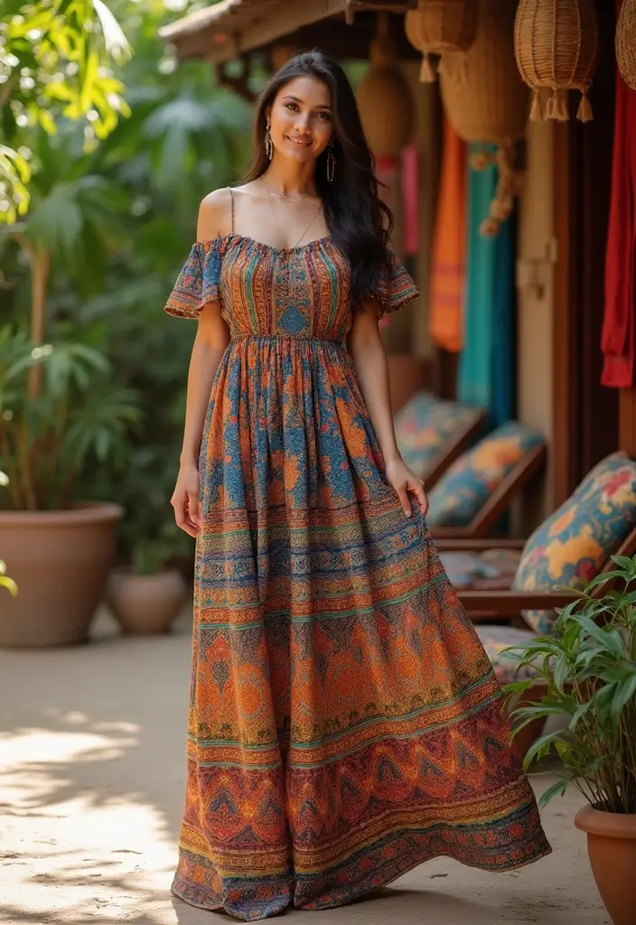 32 Maxi Dresses You’ll Want for Fall to Winter 2025 - 19. Ethnic Print Maxi