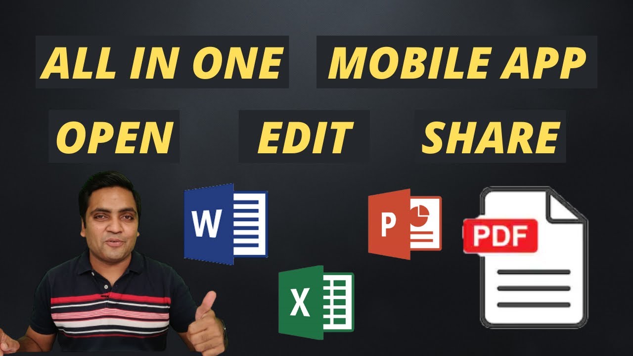 All in One App for Word - Excel - PowerPoint - PDF Files on Mobile | Image Scanner