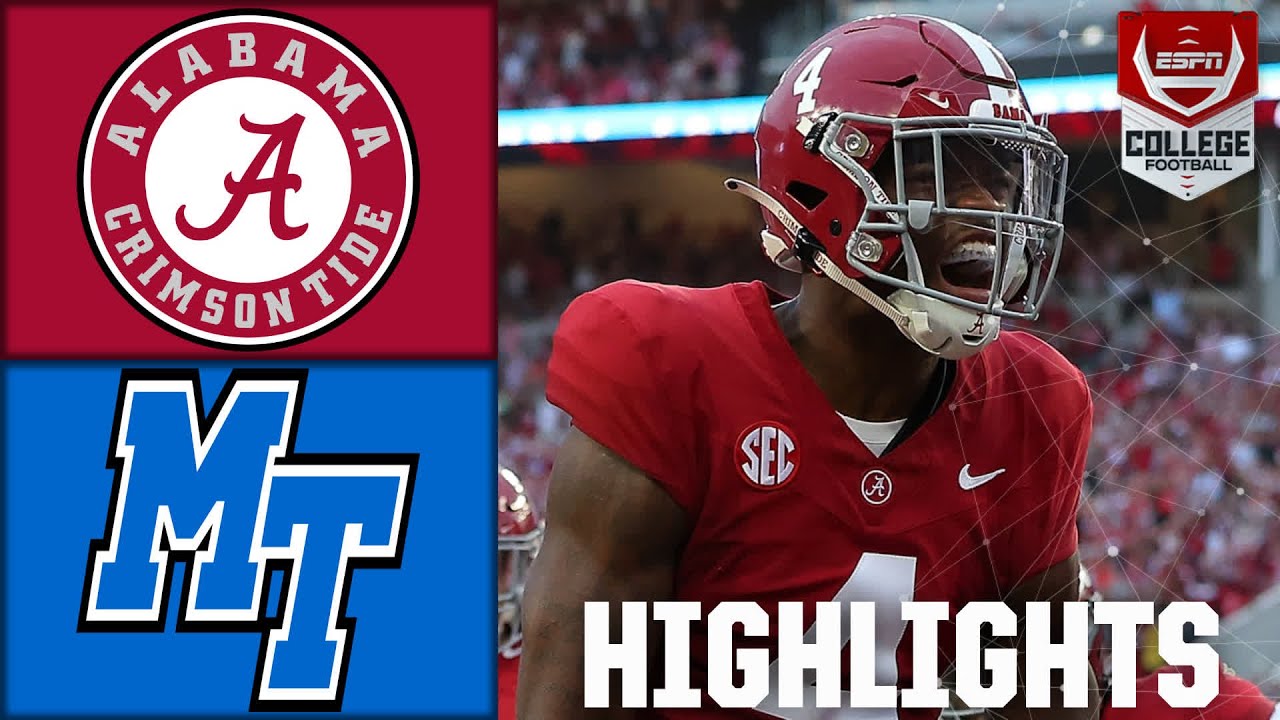 Middle Tennessee Blue Raiders vs. Alabama Crimson Tide | Full Game Highlights