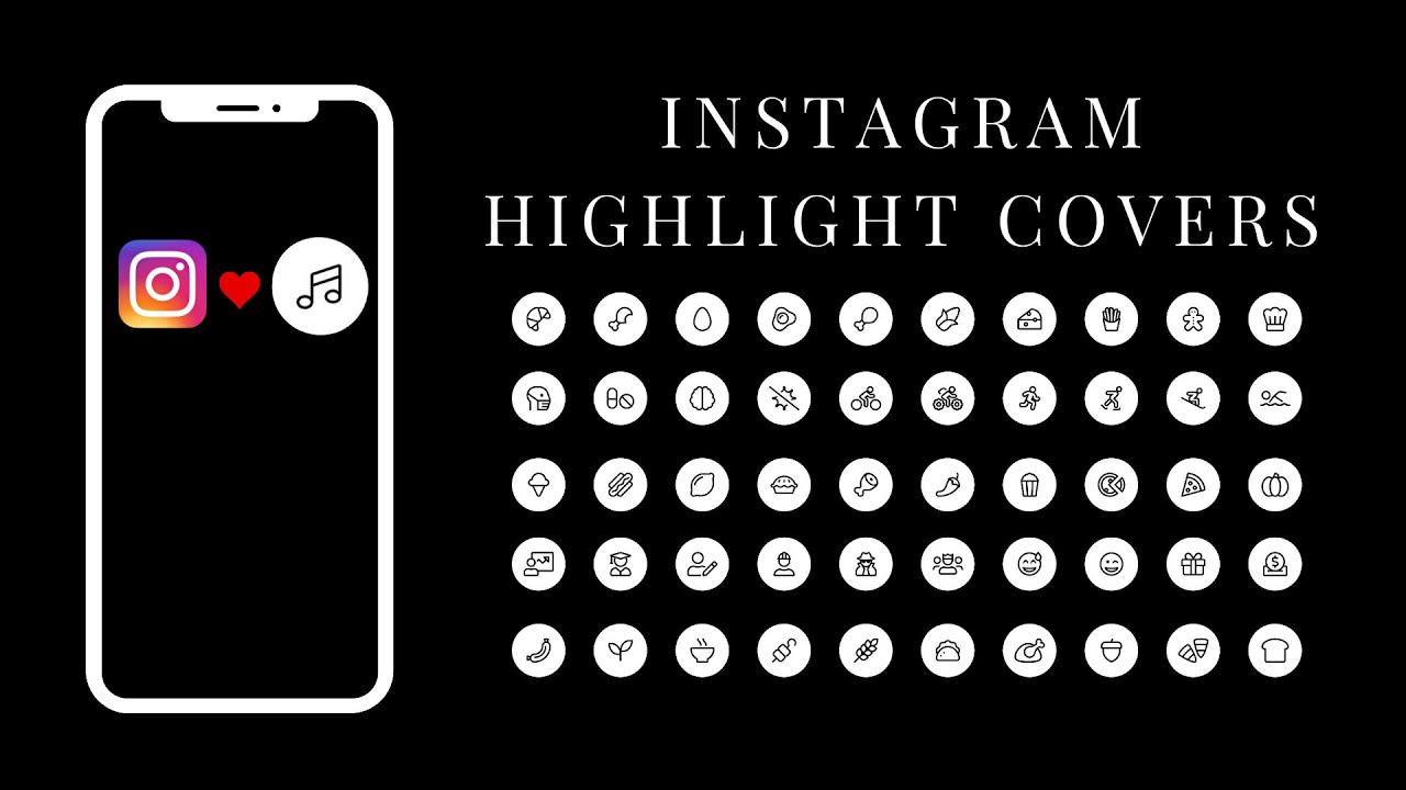 Instagram Highlight Covers - Black & White - Digital Download