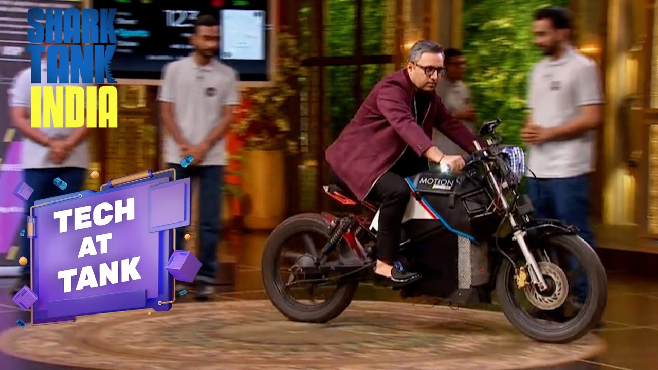 Shark Ashneer ने लिया 'Motion Breeze' के Bike का Test Ride | Shark Tank India | Tech At Tank