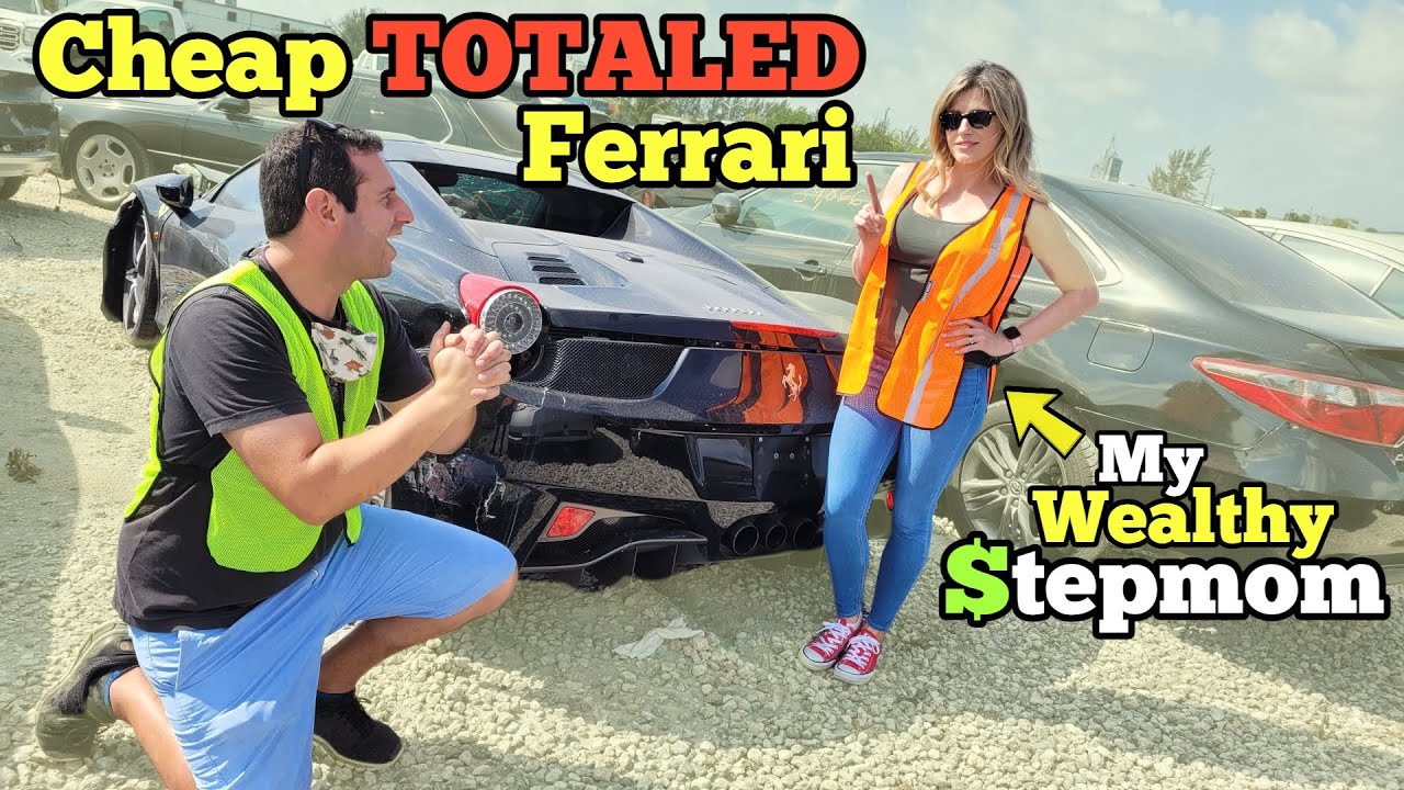 I Found a Ferrari 458 at the SCRAP Auction! I Brought my Famous Stepmom to Help me BUY!