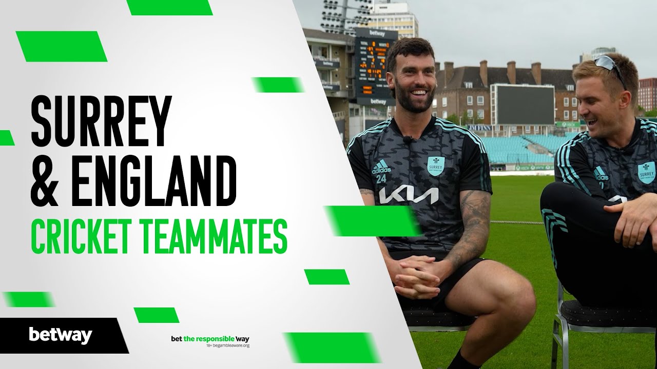 Jason Roy, Reece Topley and Laurie Evans on their cricket teammates