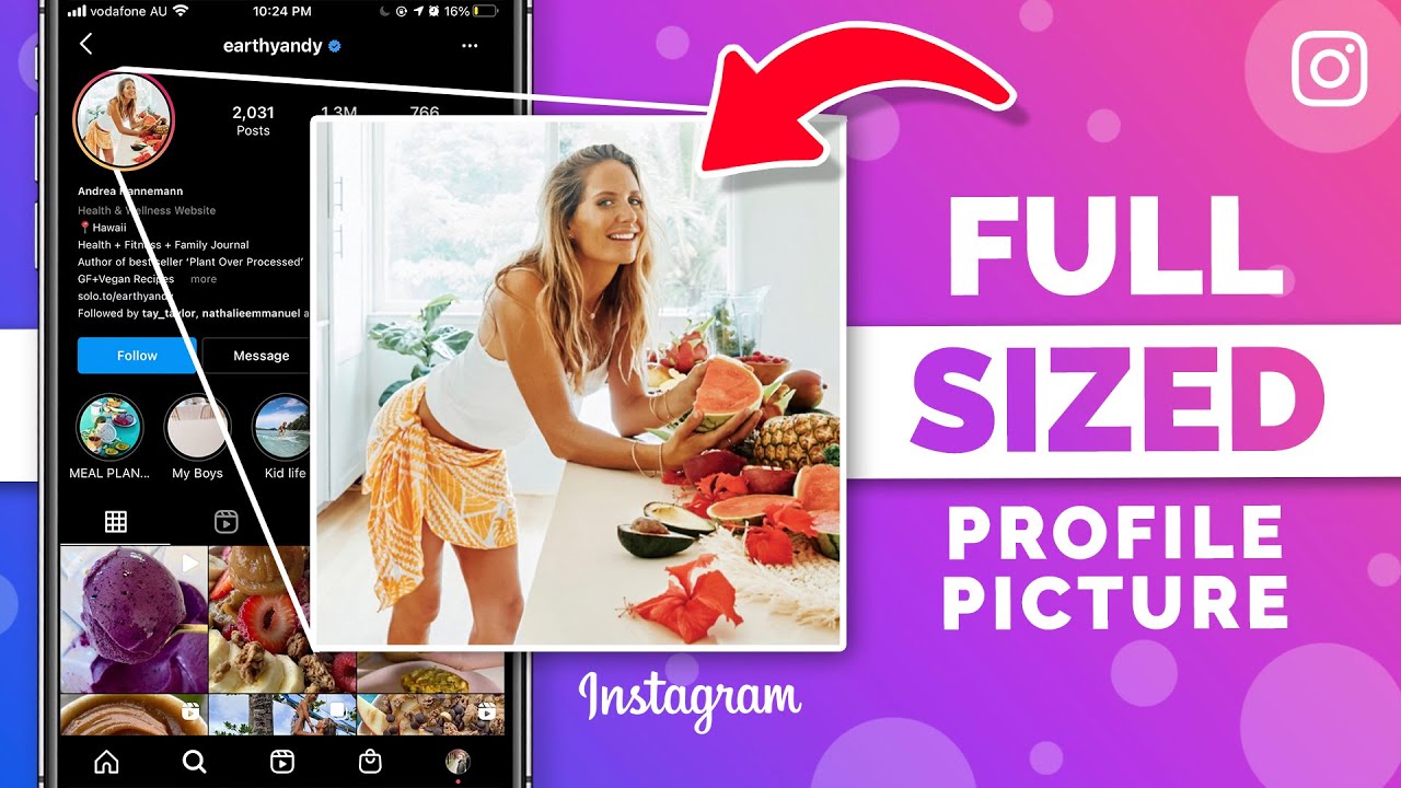 How to see anyones Instagram profile picture in full size
