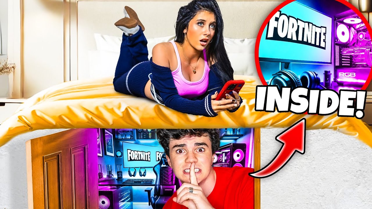 I Built A SECRET GAMING Room To Hide From My GIRLFRIEND!