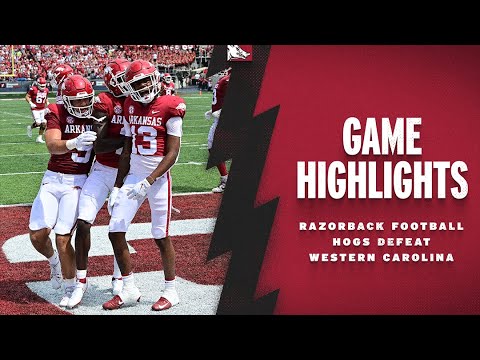 Highlights: Hogs Defeat Western Carolina | RAZORBACK FOOTBALL