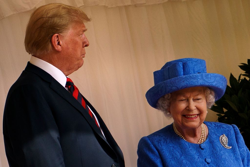Queen Elizabeth and Donald Trump