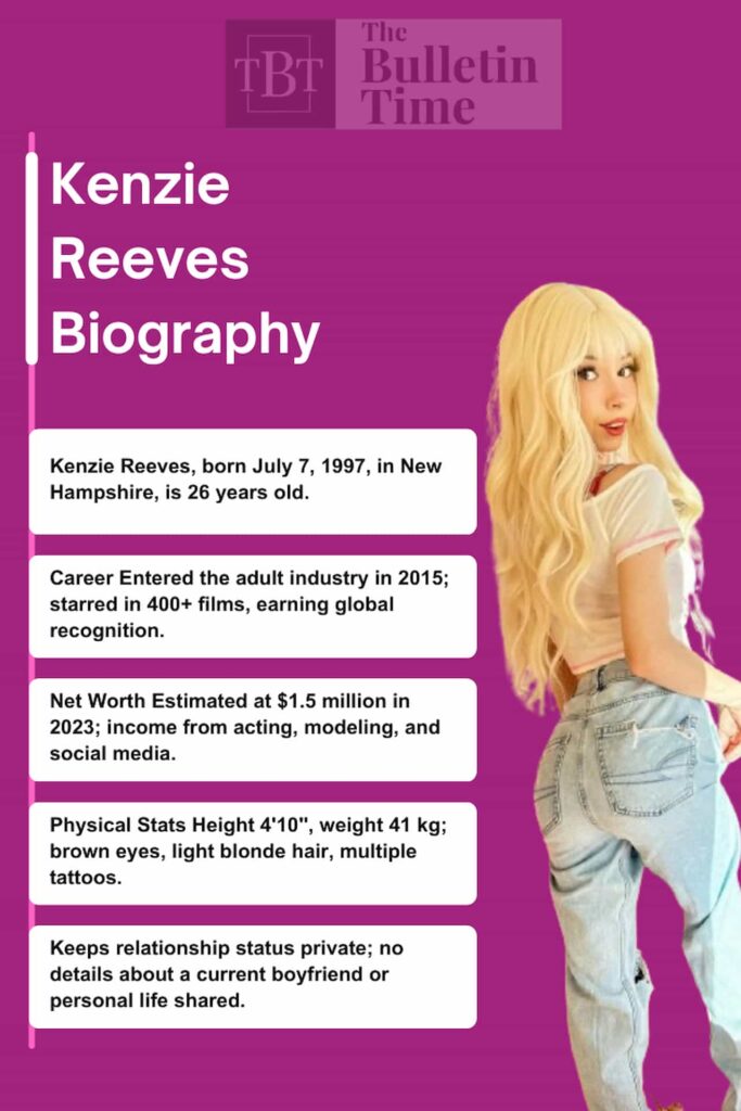 Kenz Reeves Kenzie Reeves Biography, Net Worth, Age, Height, Weight, Real Name ...