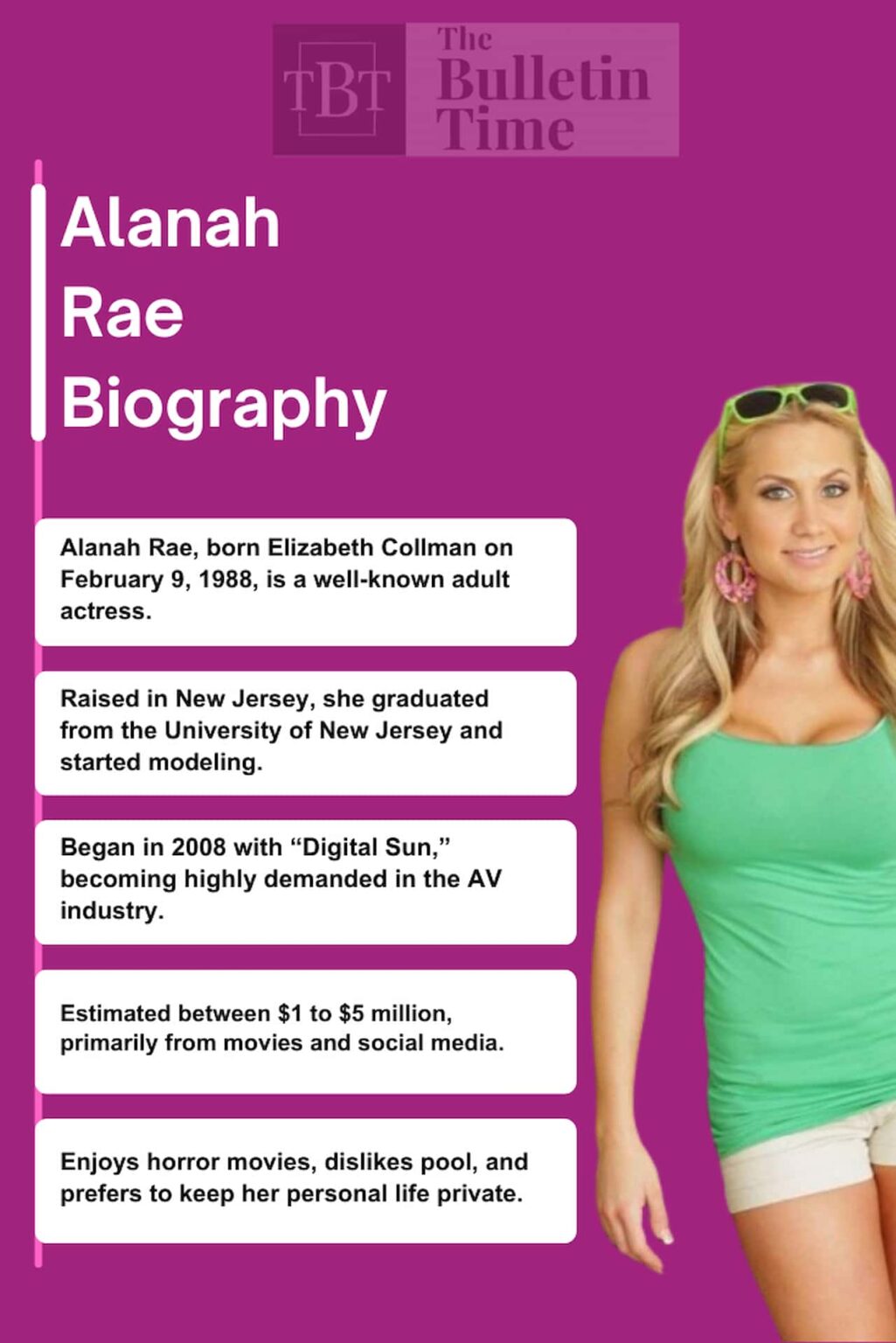 Alanah Rae Biography, Age, Personal Life, Qualification, Career, Net Worth, and Everything - The