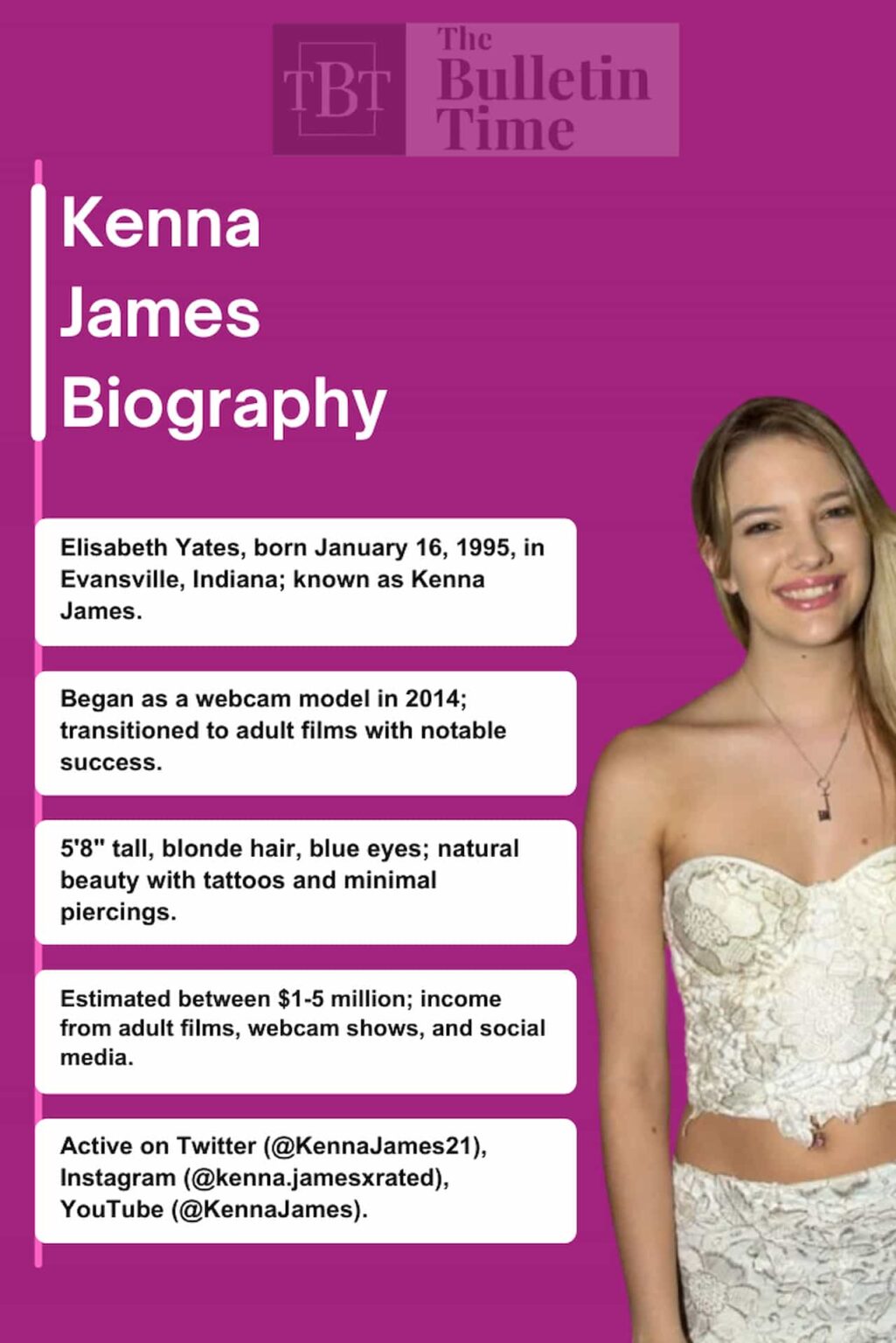 Kenna James Biography, Education, Family Background, Age, Relationships