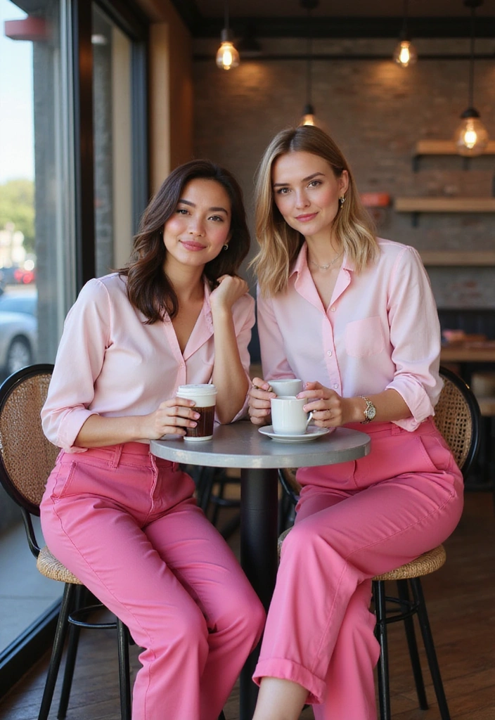 26 Seeing Double Outfit Trends That Turn Twinning Into Art - 1. Monochrome Magic
