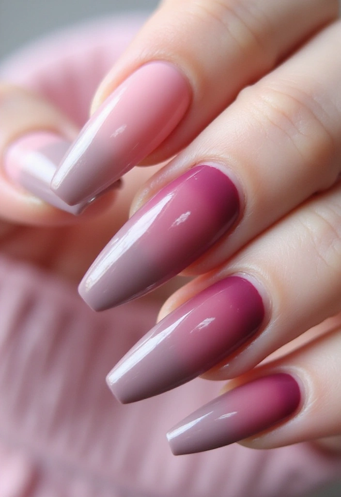 27 Trendy Acrylic Nail Ideas for Long Nails That Are Totally Must-Haves! - 1. Elegant Ombre Shades