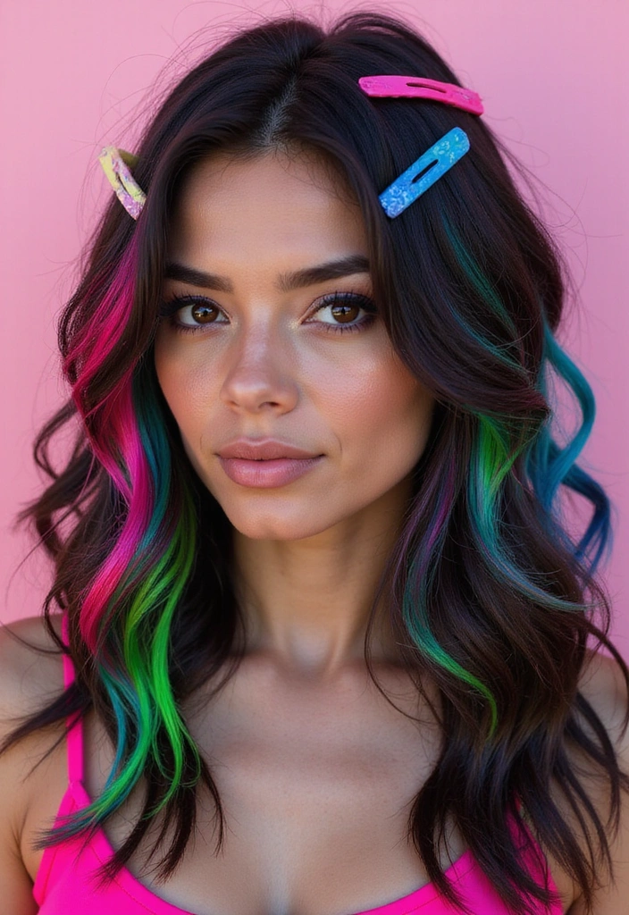 29 Rebel Floats Hair Trends for Rule Breakers & Vibe Makers - 1. Electric Neon Highlights