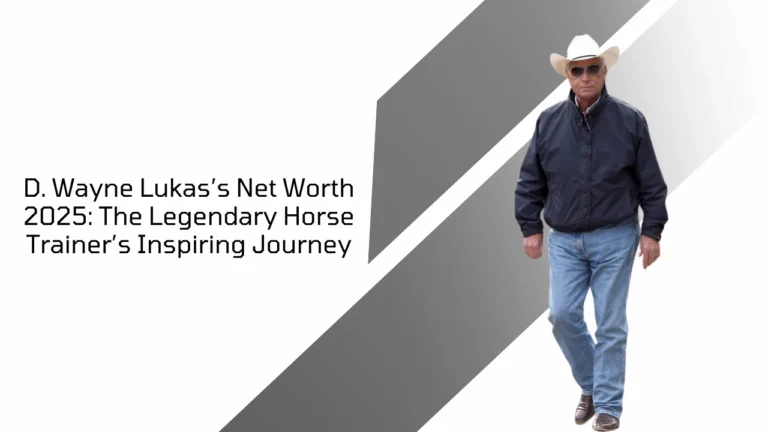 D. Wayne Lukas walking in cowboy hat and sunglasses with headline D. Wayne Lukas’s Net Worth 2025.