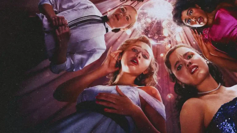 Prom scene with students from Fear Street: Prom Queen