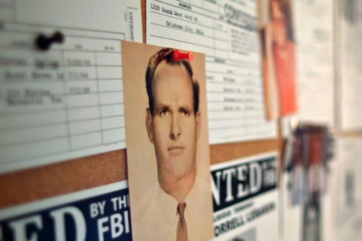 FBI wanted board featuring Ervil LeBaron photo tied to cult crimes and murder investigations.