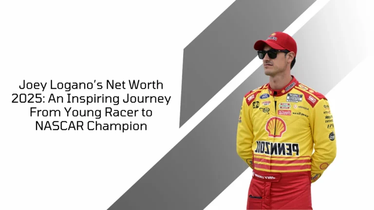 Joey Logano’s Net Worth 2025 with NASCAR Champion photo and career success headline for SEO article.