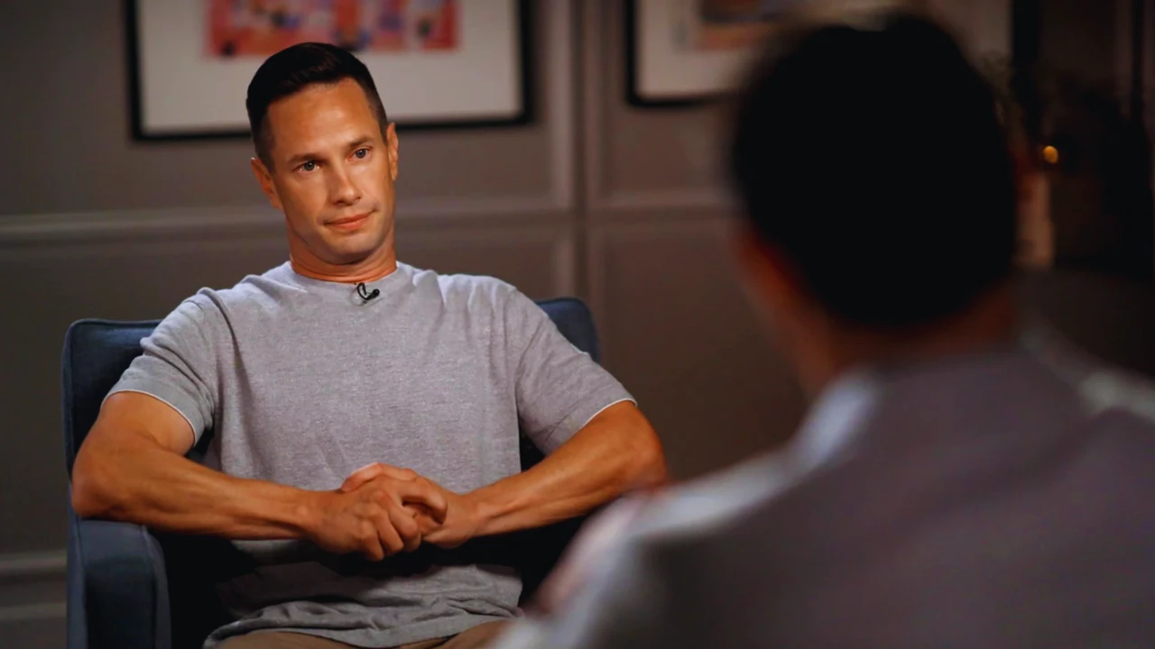 Keith Papini sits for a television interview, sharing his story after his wife's fake kidnapping was exposed.
