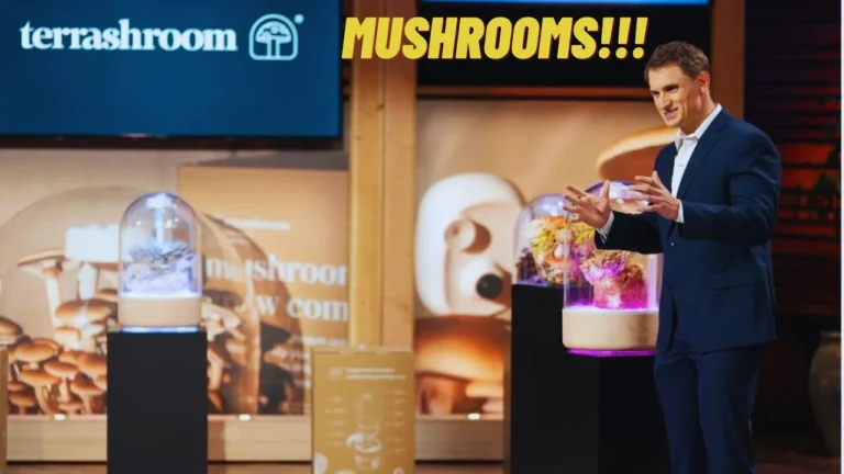 Jared Steele presenting Terrashroom smart mushroom grower on Shark Tank Season 16.