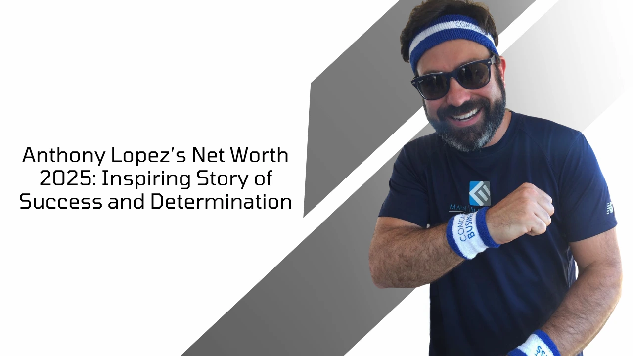 Anthony Lopez smiling with headband and wristbands, representing his 2025 net worth success story