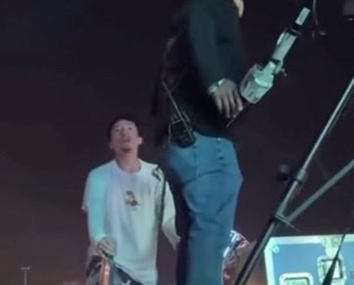 Ayden Cruz pleading with staff to stop the show during Astroworld Festival chaos.